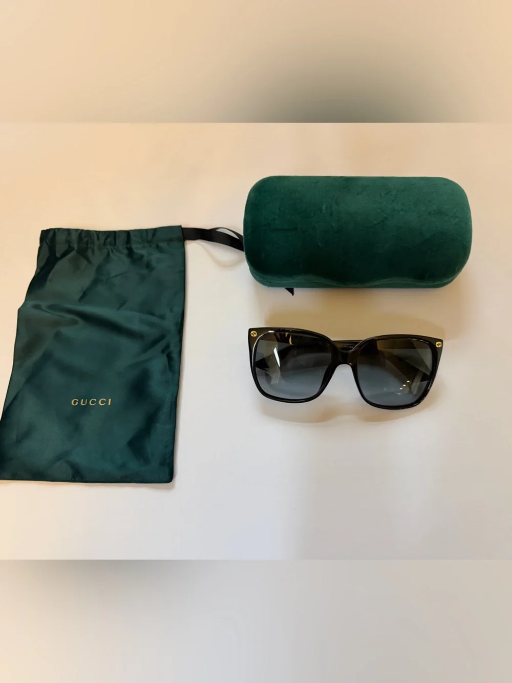Gucci Black Oversized Women's Sunglasses with Dark Lenses
